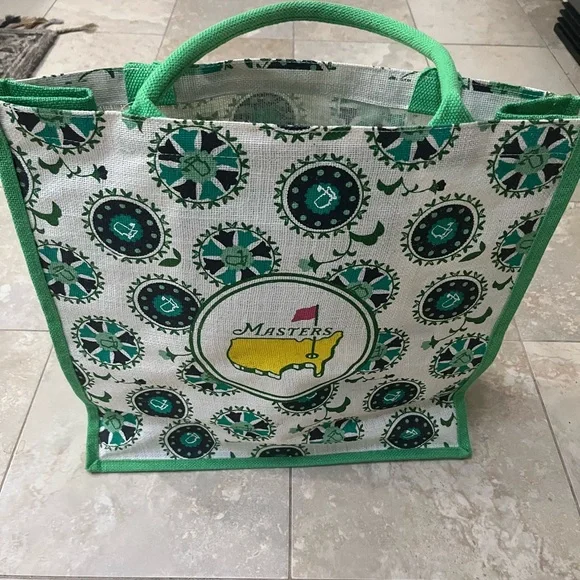 Masters Tote with Yellow and Green Design - Picture 4 of 11